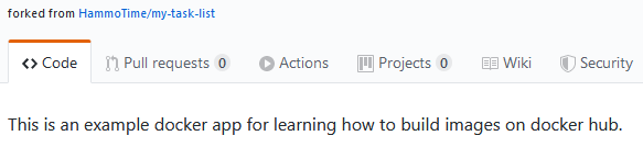 A forked GitHub repository