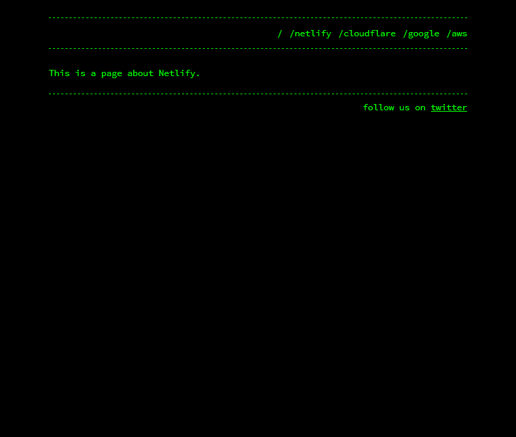 The content page of the newly configured website